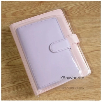 A5-ös noteszhez PVC átlátszó, vízálló védőtok, Macaron-stílusú