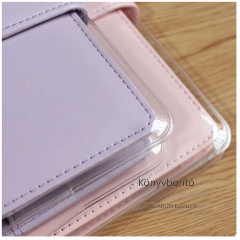 A5-ös noteszhez PVC átlátszó, vízálló védőtok, Macaron-stílusú