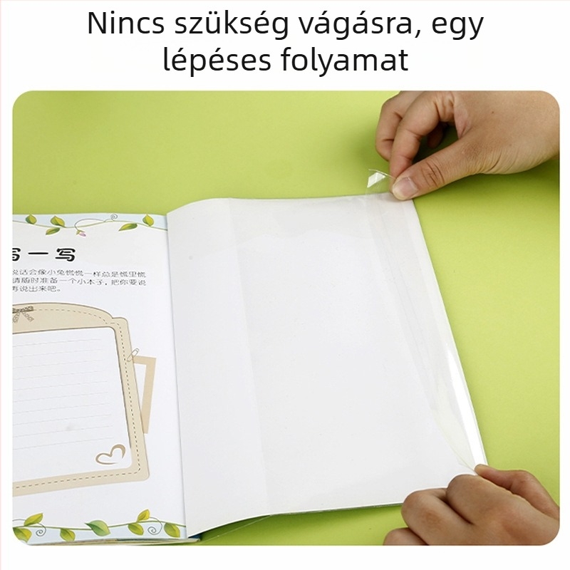 Környezettudatos átlátszó vékony könyvborító fólia, vízálló és szennyeződésálló védő tok tankönyvekhez (általános iskolától középiskoláig)