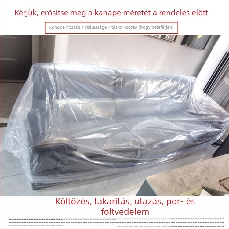 Műanyag kanapé porvédő huzat – teljes lefedés, por- és vízálló védőfólia
