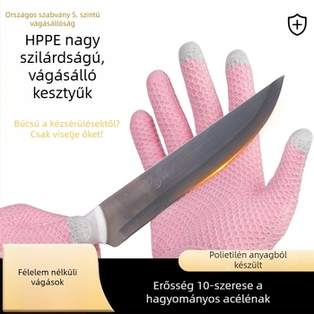 Női konyhai vágásbiztos kesztyűk, élelmiszer-minőségű védőkesztyűk zöldségek felvágásához, halhoz, húsokhoz és osztriga nyitásához