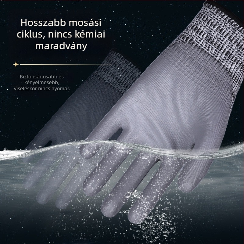 Xingyu HPPE vágásbiztos kesztyű PU bevonattal, kopásálló és tartós halak feldolgozásához