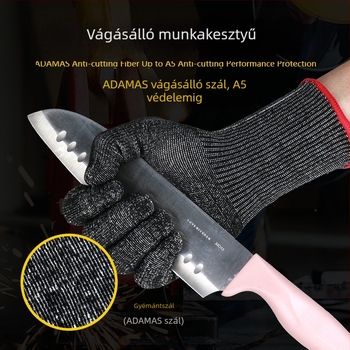 HPPE ötödik szintű vágásálló kesztyű, vágás- és szúrás elleni védelemmel, alkalmas vágási munkákhoz, a konyhában, a halászatban és az építkezésen