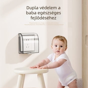 86-os kapcsoló és aljzat vízálló fedél-készlet, fürdőszobai, átlátszó ragasztófedél