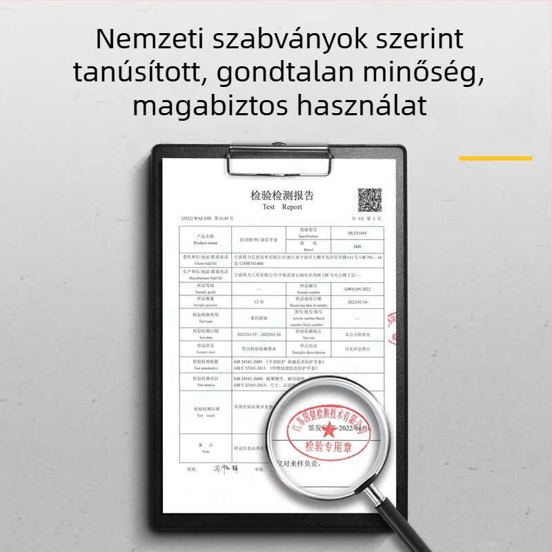 Effective DL521042 Vágásbiztos munka kesztyű PU bevonattal, kopásálló poliészter PVC hab