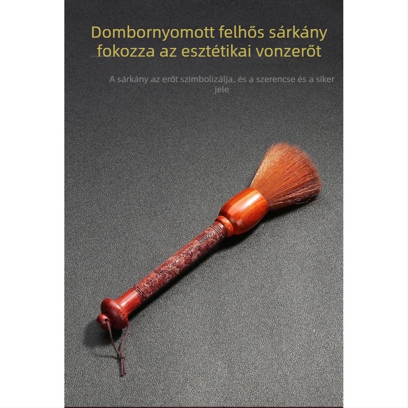 Ebonfa teáskanna-kefe – szálmentes, teáskanna tisztítására, teás tálca ecset, tea ceremóniája kiegészítője