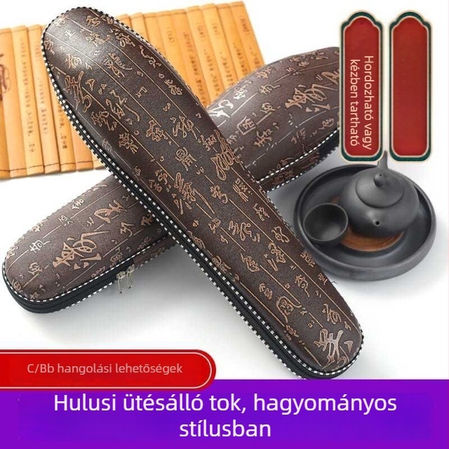 Hulusi védőtok vízálló burkolattal és ütésálló kialakítással, professzionális tárolás előadásokhoz, hordozható hangszer-táska