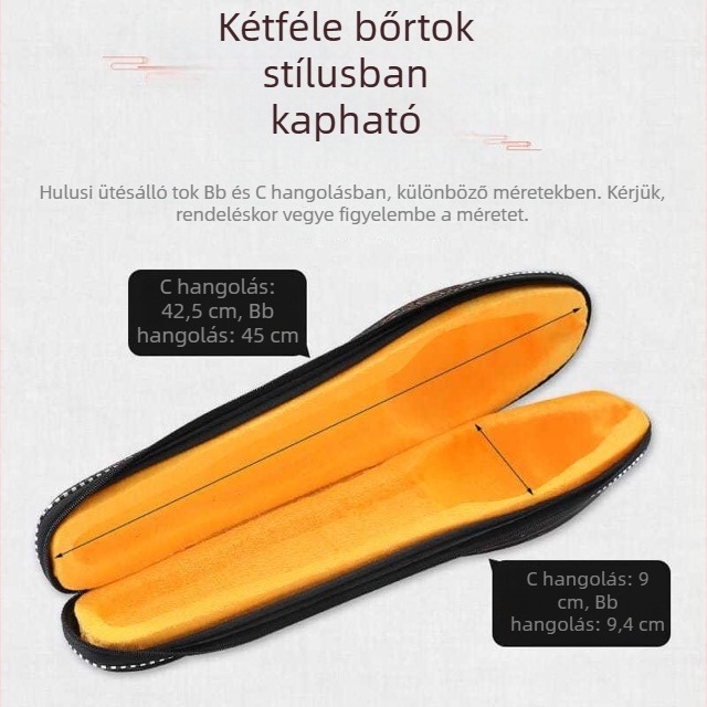 Hulusi védőtok vízálló burkolattal és ütésálló kialakítással, professzionális tárolás előadásokhoz, hordozható hangszer-táska