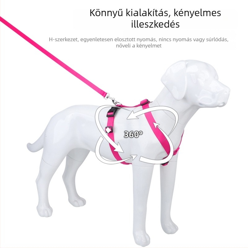 I-alakú kutyahám, mellény-stílusú, nagytestű kutyáknak, könnyű, H-stílusú hám, biztonságos pórázzal