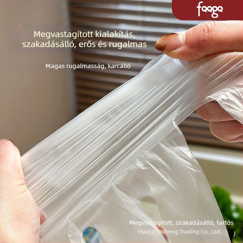 FQQGQ egyszer használatos polietilen kesztyűk, élelmiszer-biztonságú, átlátszó, catering és konyha számára