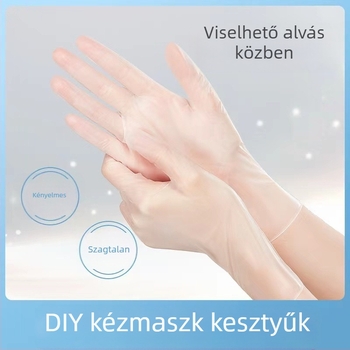 Egyszer használatos PVC kézvédő kesztyűk kórházi használatra, érintőképernyő-kompatibilis, éjszakai kézápolás