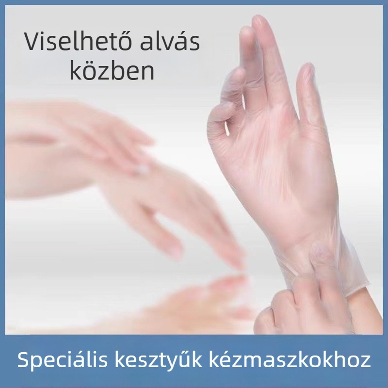 Egyszer használatos PVC kézvédő kesztyűk kórházi használatra, érintőképernyő-kompatibilis, éjszakai kézápolás