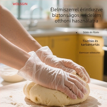 Egyszer használatos nitril kesztyű, élelmiszer-biztonsági, catering és sütés céljára, konyhai használatra, vastagított és tartós
