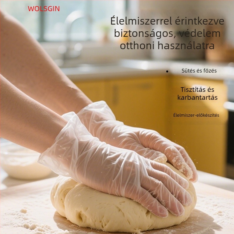 Egyszer használatos nitril kesztyű, élelmiszer-biztonsági, catering és sütés céljára, konyhai használatra, vastagított és tartós