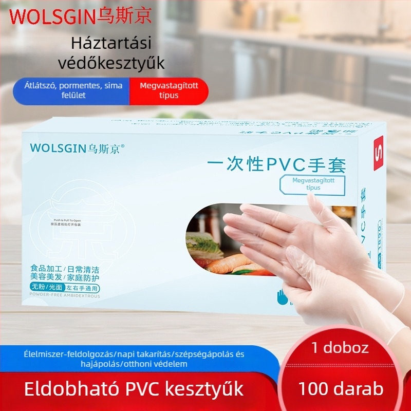 Egyszer használatos nitril kesztyű, élelmiszer-biztonsági, catering és sütés céljára, konyhai használatra, vastagított és tartós