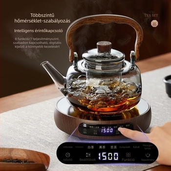 Elektromos kerámia teáskészlet üveg vízforralóval tea készítéséhez, személyes és irodai használatra, magas minőségű