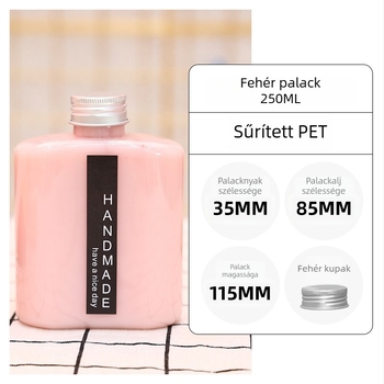 250 ml egyszer használatos tej-tea pohár fedővel, műanyag italos pohár