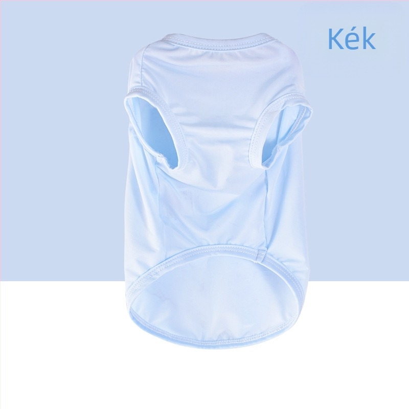 Kutyáknak és macskáknak készült könnyű nyári hűsítő mellény, napvédelmet nyújt; elérhető méretek S–L.