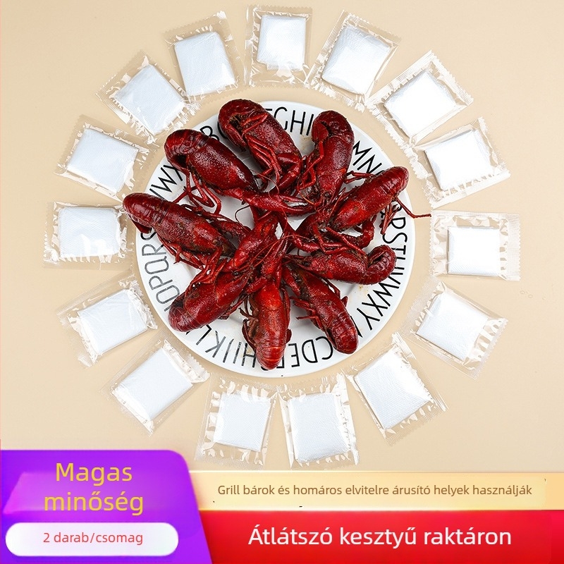 Egyszer használatos kesztyűk, kis csomagolás, cateringhez, élelmiszer-minőség, vastagított, átlátszó, egyedi csomagolásban