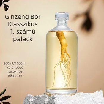 Gyümölcsborinfúzióhoz tervezett vastag falú zárható üveg, 500 ml, minimalistikus luxus dizájn