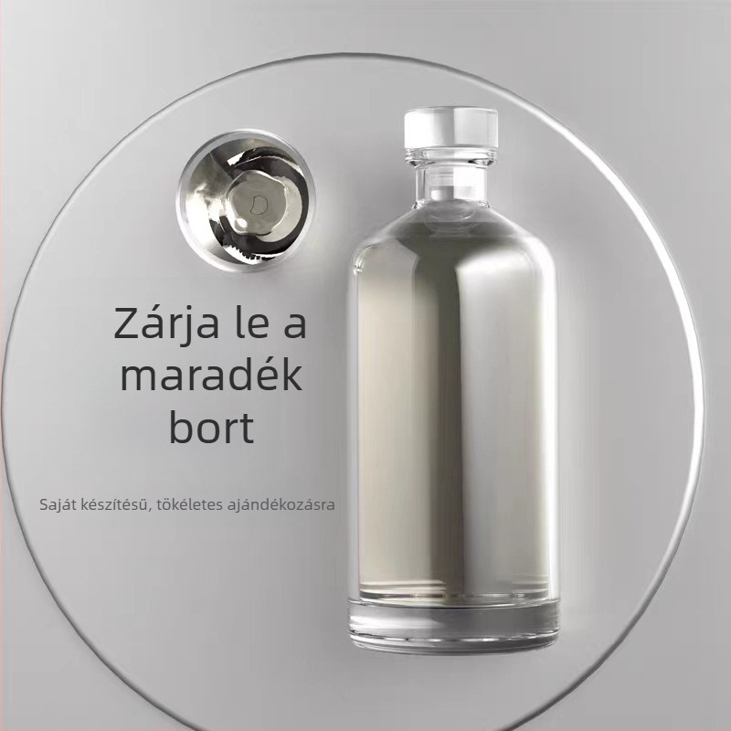 Gyümölcsborinfúzióhoz tervezett vastag falú zárható üveg, 500 ml, minimalistikus luxus dizájn