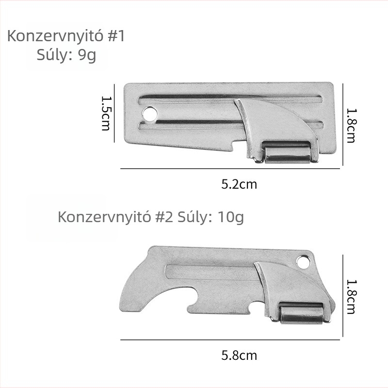 Rozsdamentes acélból készült többfunkciós konzervnyitó, üveg- és bornyitó, összecsukható kreatív eszköz