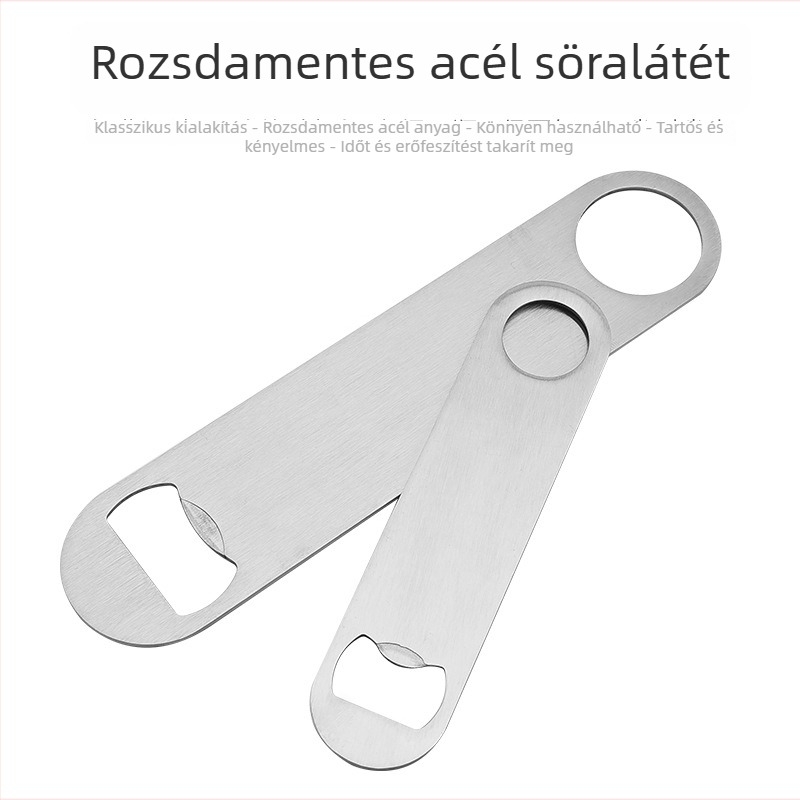 Családi használatra alkalmas rozsdamentes acél sörösüveg- és konzervnyitó
