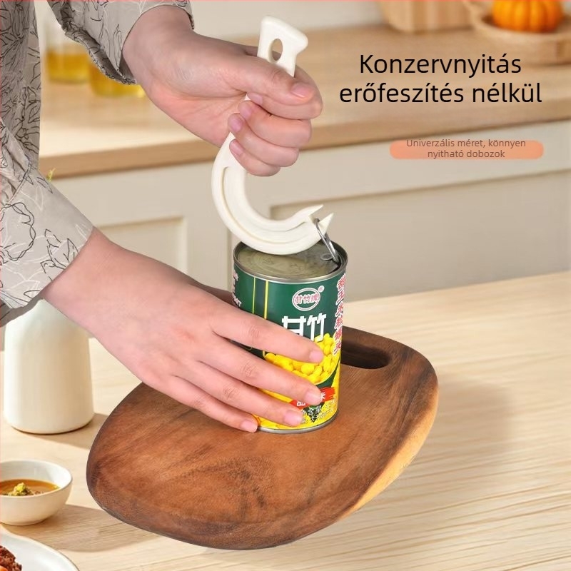Kampó alakú konzervnyitó, könnyen húzható konzervnyitó, kézi üvegnyitó, konyhai eszköz, energiatakarékos többfunkciós eszköz