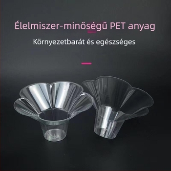 Egyszer használatos hópehely alakú poharak fagylalt-desszertekhez, kereskedelmi célokra