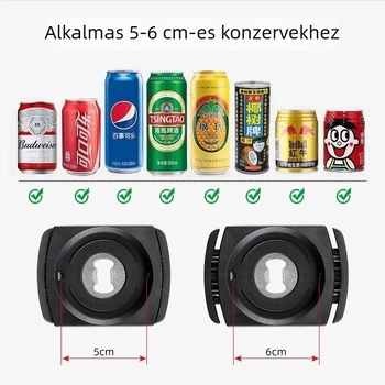 Többfunkciós palack- és konzervnyitó, forgó- és csavaros kupak funkciókkal
