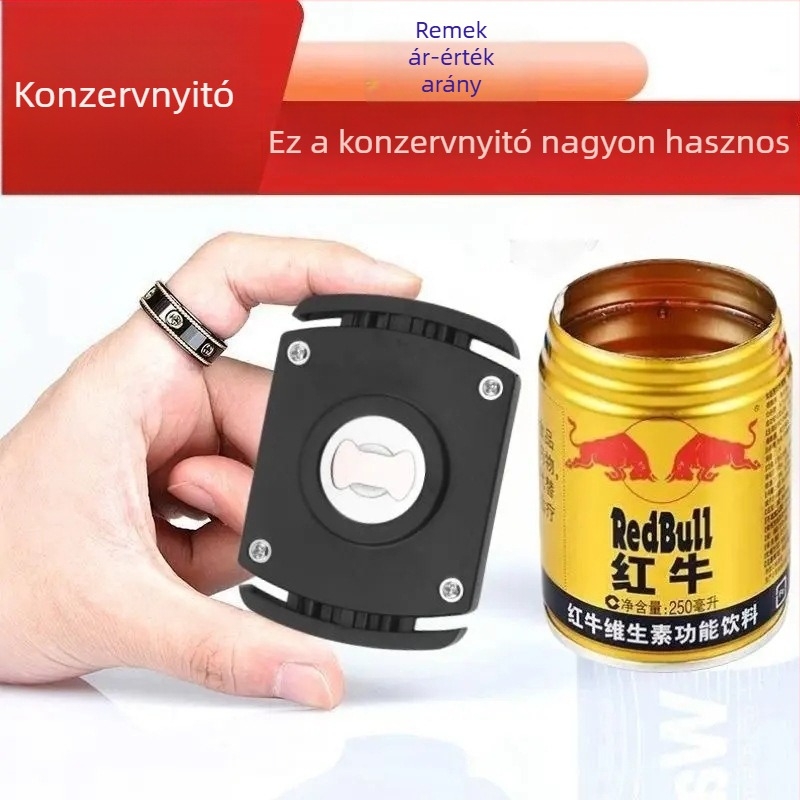 Többfunkciós palack- és konzervnyitó, forgó- és csavaros kupak funkciókkal