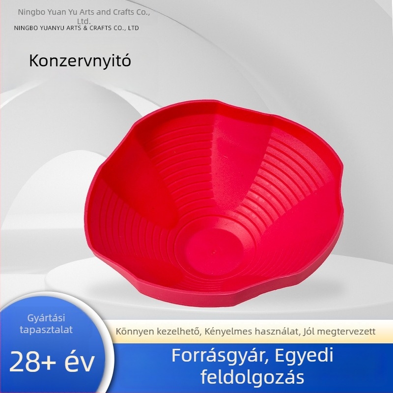 Szilikonból készült konzervfedő nyitó, többfunkciós, kör, csúszásmentes, tartós