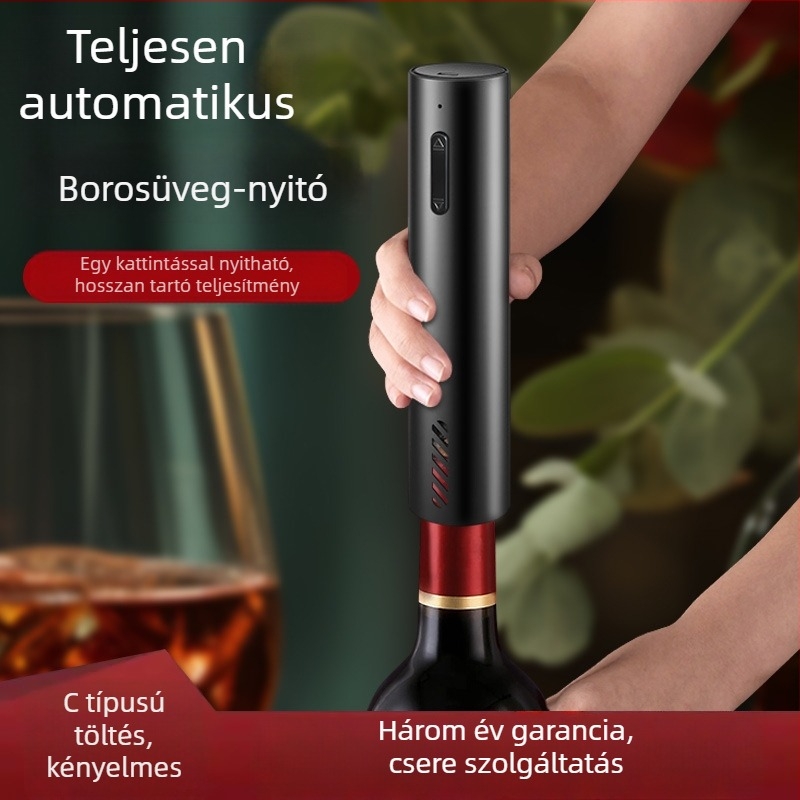 Műanyagból készült USB-s töltésű elektromos üvegnyitó