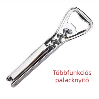 Rozsdamentes acél multifunkciós bor- és sörnyitó, bár eszköz