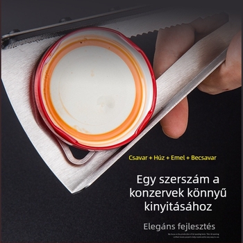 Rozsdamentes acélból készült többfunkciós üvegnyitó sörhöz és italokhoz, kompakt eszköz otthonra, étterembe és bárba.