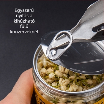 Rozsdamentes acélból készült többfunkciós üvegnyitó sörhöz és italokhoz, kompakt eszköz otthonra, étterembe és bárba.