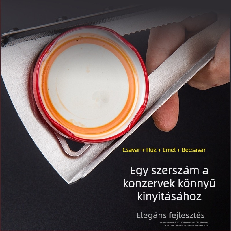 Rozsdamentes acélból készült többfunkciós üvegnyitó sörhöz és italokhoz, kompakt eszköz otthonra, étterembe és bárba.