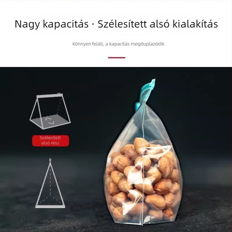 Élelmiszer-minőségű zárható tároló tasakok zipzárral, háztartási hűtő és fagyasztó számára
