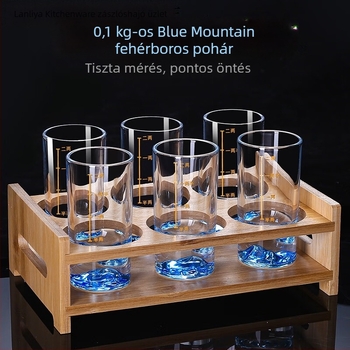 Lan Liya kristály pohár szeszes italokhoz adagolóval, Blue Mountain dizájn, 1 L feletti kapacitás