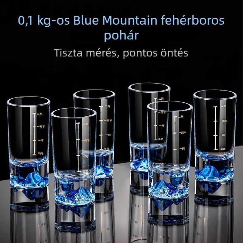 Lan Liya kristály pohár szeszes italokhoz adagolóval, Blue Mountain dizájn, 1 L feletti kapacitás