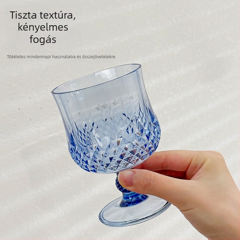 Tégla mintás goblet, amerikai stílus, műanyag, 201–300 ml, vörösborhoz, pezsgőhöz, koktélokhoz és whiskyhez, könnyed luxus stílus