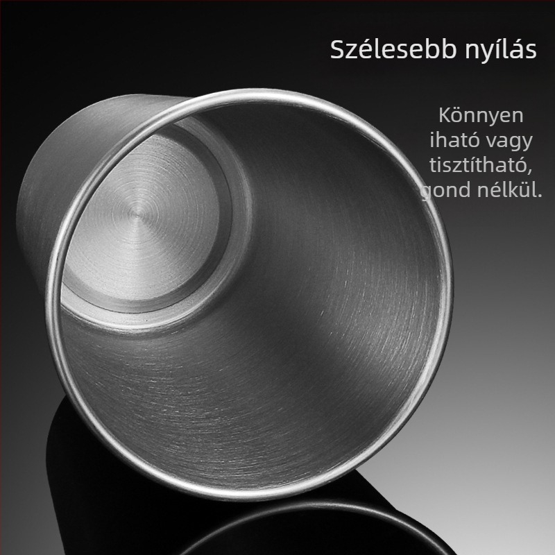 Houyang 304 rozsdamentes acél sörös pohár, kültéri hordozható, kapacitás 401-500 ml, egyetlen falú, nyomtatott logóval