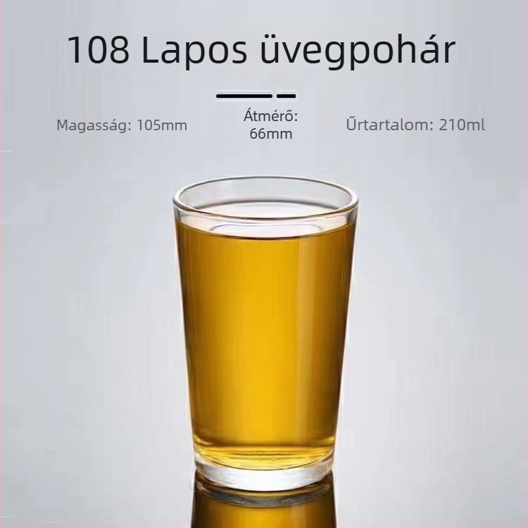 Üveg sörös pohár egyenes falú, 201–300 ml, logó nyomtatás