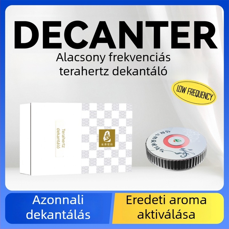 Alacsony frekvenciájú terahertzes dekantáló Schumann-hullámmal és fényhullámokkal, kettős magos gyors oxigénező italok tisztítására és ízük fokozására.