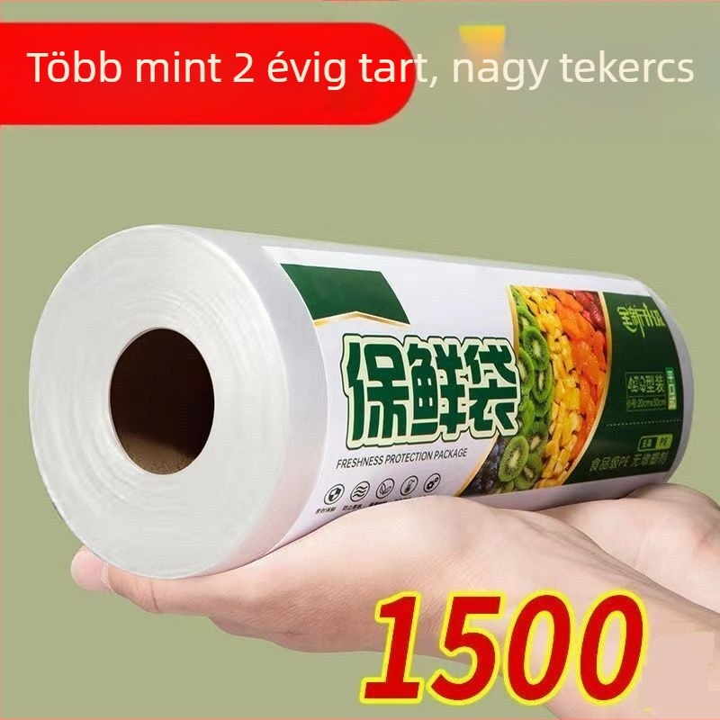 Élelmiszer-minőségű, vastagított egyszer használatos PE zacskók, konyhába és hűtőbe