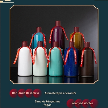 Fehér porcelán borosüveg, 500 ml, Mao-stílusú kerámia palack, üres palack, prémium csomagolás