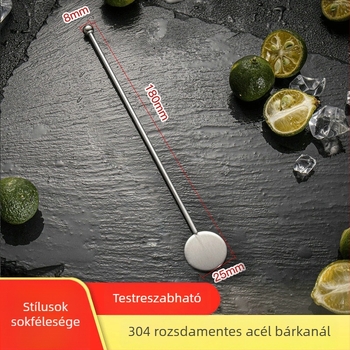 304 rozsdamentes acél keverőpálca bárfelszereléshez, tejes teához, kávéhoz és koktélokhoz