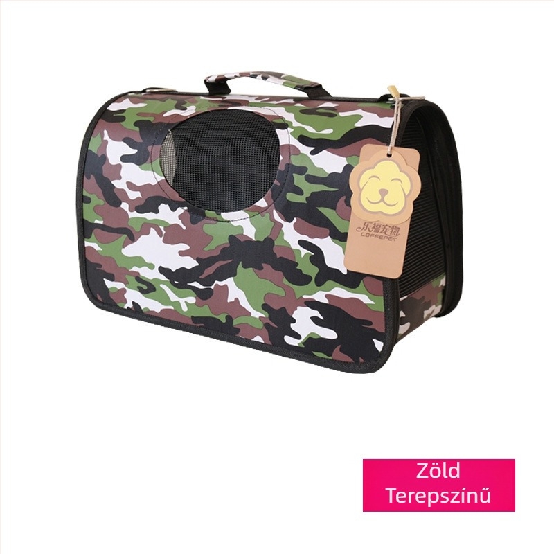 Összecsukható kisállat-táska macskáknak és kutyáknak — lélegző PU bőr, hordozható válltáska