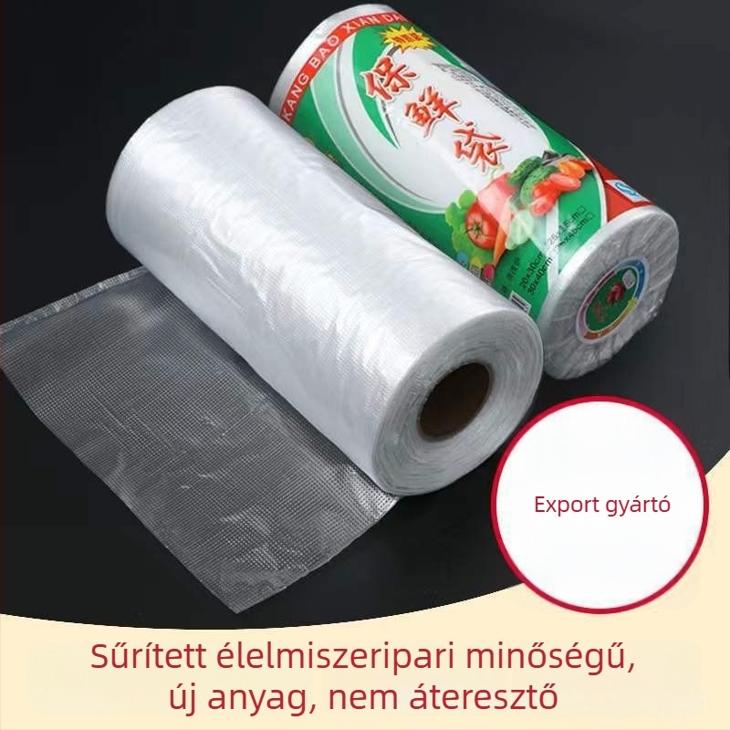 Lapos szájú frissességmegőrző zacskók szakadásos mechanizmussal, hordozható tekercses zacskók, nagy, közepes és kis méretben