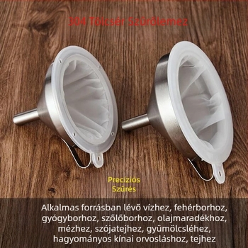 Rozsdamentes acélból készült ultra-dense szűrő ultrafin tölcsérrel otthoni borfiltráláshoz